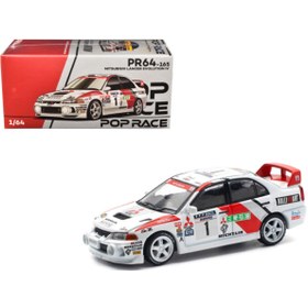 Resim HOT WHEELS Pop Race 1/64 Mitsubishi Lancer Evolution IV 1997 Catalunya Rally Winner PR640165 