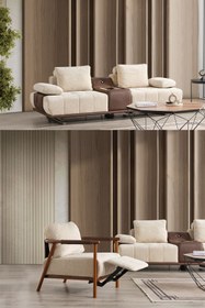 Resim Eymense Pablo Ses Sistemli Ayak Uzatmalı Koltuk Takımı 3+1 