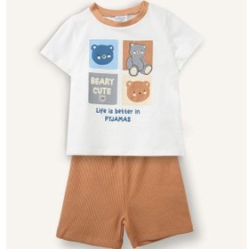 Resim Defacto Hayvan Desenli 2li Pijama Takımı Erkek Bebek H5395a526hsog135 Turuncu-og135 