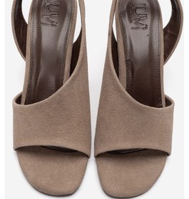 Resim Luvishoes Zyra Vizon Süet Kadın Dolgu Topuklu Ayakkabı 