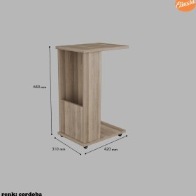 Resim MODİLAYN RAFLI OFİS SEHPASI C YAN SEHPA KOLTUK YANI TEKERLEKLİ SEHPA ÇOK AMAÇLI 