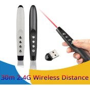 Resim Good Shop Kablosuz Sunucu Lazer Işaretçiler 2.4g Rf Kablosuz Ppt Sunum Uzaktan Kumandası Kırmızı Işık USB Çevirmeli Lazer Işaretçi Kalem (Yurt Dışından) 