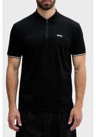 Resim Boss Erkek Polo Yaka T Shirt 50538177 001 Siyah Siyah 