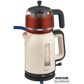 Resim Goldmaster Dostane Cam Demlikli BPA İçermeyen Çay Makinesi Ve Su Isıtıcısı 