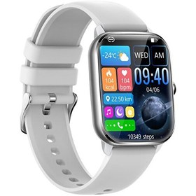 Resim SA8002/BK IP67 1.85" Sesli Görüşme Nabız Ölçer Full Ekran Gri Akıllı Saat 