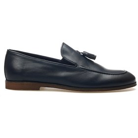 Resim Libero Erkek Hakiki Deri Püskül Detaylı Loafer Ayakkabı 25y L165 M Lacivert Lacivert 