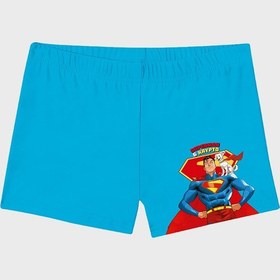 Resim Slipstop Steelon Desenli Lastikli Bel Boxer Mayo Short Erkek Çocuk Mayo Short Sr2632020001 Mavi 
