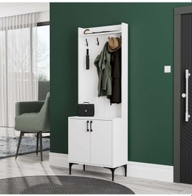 Resim 5000 Royal 2 Kapaklı 4 Askılı Portmanto Beyaz 