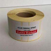 Resim Kalite Barkod 45X25 Termal Etiket 6 Rulo Barkod Etiketi 