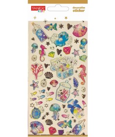 Resim Tanex Decorative Sticker-14 Puffy Etiketi Tnx-5013 