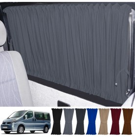 Resim Oto Pandami Renault Trafic 2001-2014 Uyumlu Gri Raylı Oto Perde Takımı 
