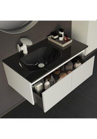 Resim Orka Lisbon 90 Cm Mdf Mat Beyaz Banyo Dolabı Takımı Beyaz 