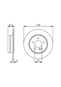 Resim Mercedes C Serisi 204 C180 1.8 2012-2014 Bosch Arka Disk 278mm 2 Adet 