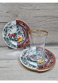 Resim Konyax Martin 6 Kişilik 12 Parça Çay Seti Renkli 