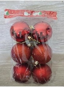 Resim Yılbaşıağaç Süsü 6 Lı 6 Cm, Kırmızı 