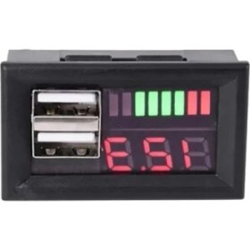 Resim Die Grup Kırmızı LED Dijital Ekran Voltmetre - 12V Dc 