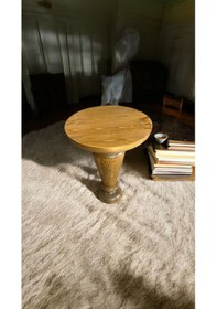 Resim Simillo Wooden Ahşap Tekli Mantar Yan Sehpa Modern Koyu Ceviz Renkli Fiskos Kod:2106045610321200147 Koyu Ceviz 