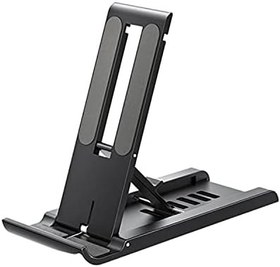 Resim Microcase Masaüstü Katlanabilir Mandallı Telefon Tablet Tutucu Stand 6 Kademeli - AL3490 Siyah 