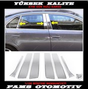Resim Vw Jetta Krom Kapı Direk Seti 6 Prç 2005-2010 Arası P.Çelik 
