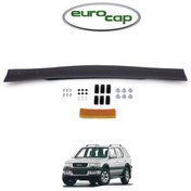 Resim EUROCAP Opel Frontera Ön Kaput Koruma Rüzgarlığı 3mm Akrilik (ABS) Parlak Siyah Deflektör 1998-2004 