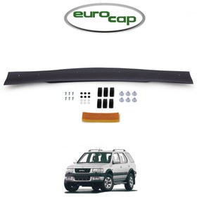Resim EUROCAP Opel Frontera Ön Kaput Koruma Rüzgarlığı 3mm Akrilik (ABS) Parlak Siyah Deflektör 1998-2004 
