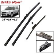 Resim Erick'in Silecek Ön Ve Arka Silecek Lastikleri Skoda Yeti 2009 - 2017 Için Set Ön Cam Ön Cam Pencere Yağmur Fırçaları 