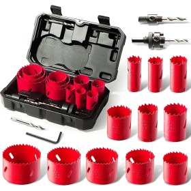 Resim Mena Rise For Lıfe Bi-Metal Delik Testere, 17 Adet Delik Testere Seti 11 Adet Testere Bıçakları 19-68MM, Kesme Derinliği: 40MM, Ahşap, Pvc Paneller ve Metal Delmek Için Mükemmel 