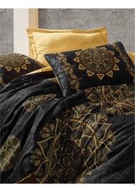 Resim Cotton Box Saten Line Çift Kişilik Nevresim Takımı Alvina Gold Sarı 