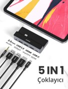 Resim HUB Hdmi Usb 3.0 7in1 Adaptör Tablet Ve Telefon Konsollar Ve Canlı Yayınlar 