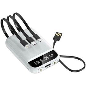 Resim ACL PW-97 10.000mAh 2.4A, Lcd’li 1xusb-A Dahili Mikro Type-C, Lightning powerbank 