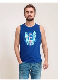 Resim Street Industrıes Baskılı Sporcu Pamuklu Atlet 337668490 Açık Mavi 