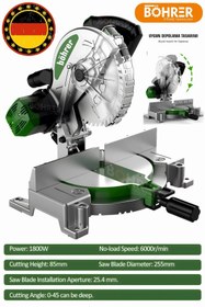 Resim BÖHRER 255 MM Profesyonel Ve Ev Kullanımı İçin 45 Açılı Parke Ahşap Kesme Elektikli Gönye Kesme Makineleri 
