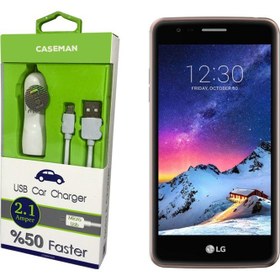 Resim Case Man LG K8 2017 Araç Şarj Cihazı Adaptör + Data Kablosu Hızlı Şarj Özellikli 