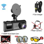 Resim Arabalar İçin 3 Kanal Dash Kamera Wıfı App Araba Dvr'ı Video Kaydedici Dikiz X85-wıfı-2cam 