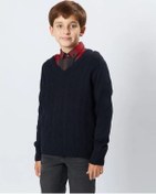 Resim Black Fabric Çocuk Yün Kazak 264933934 Siyah 