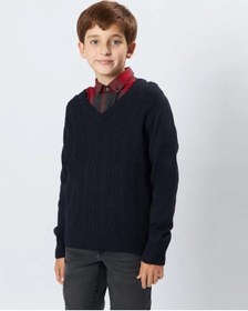 Resim Black Fabric Çocuk Yün Kazak 264933934 Siyah 