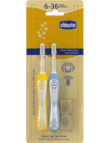 Resim Chicco 2'Li Diş Fırçası 6-36 Ay - Mavi - İndigo / Standart 