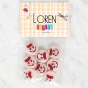 Resim Loren Crafts 8'li Gülen Yüz Düğme - 1019 