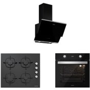 Resim Silverline BO6504B01 - CS5335B01 - 3490 Oslo 60 Siyah Ankastre Set 