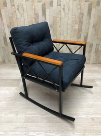 Resim Sallanan Sandalye Tv Koltuğu Kafe-balkon-mutfak-berjer-ofis Sallanır Tekli Koltuk Miami Mavi 