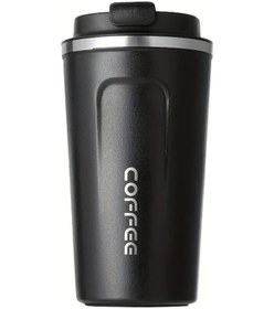 Resim Willowhaven Siyah 510ml Paslanmaz Çelik Termos, Çift Cidarlı Seyahat Bardağı Sıcak Soğuk İçecek 