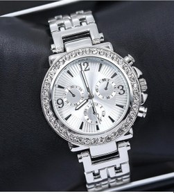 Resim Wesscollection Retro Minimal Çelik Hasır Kordon Kadın Kol Saati Gümüş 