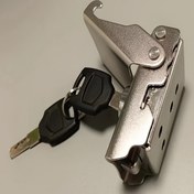 Resim Motor Scooter Depolama Bölmesi Kilidi - Kamyon Alet Kutusu, RV, Karavan Kapısı için Güvenli Demir Mandal, 2 Çıkarılabilir Anahtarlı, Sokak-Motor-Scooter Uyumlu 