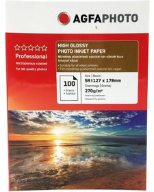 Resim Agfa Photo 270 G 5R 13X18 Parlak Inkjet Kağıt 