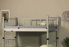 Resim Argimo Yurt Metal Korkuluk Ranza Yatak Bariyeri - Gri / Yarım Boy 