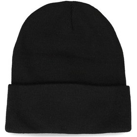 Resim Belifanti Collection Unisex Düz Siyah Katlanır Bere Siyah 