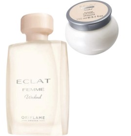Resim Oriflame Eclat Femme Weekend Edt 50 ml+Eclat Femme Weekend Parfümlü Vücut Kremi 250ml. 