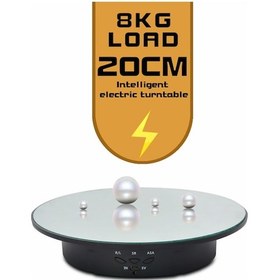 Resim Sones 20cm Usb Elektrikli Döner Pikap Ekran Standı Video Çekim Aksesuarları Pikap Fotoğrafçılık İçin, Yük: 8kg Siyah Ayna 