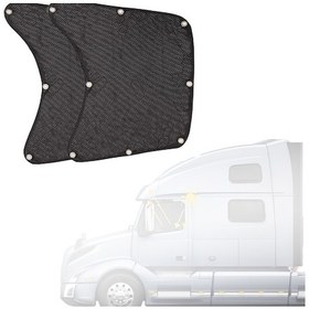 Resim Xiyyadms "tır Yan Camı İçin Uv Korumalı Güneşlik - Isı Ve Işık Engelleyici, 60x55cm, Siyah, 2'li Set" 
