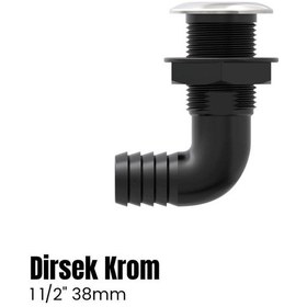 Resim Seaflo Krom Flanşlı Sintine Rekoru Depo Çıkışı Dirsekli 1 1/2" - 38mm-1844 